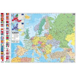 Mapa dwustronna Europa fizyczno-polityczna