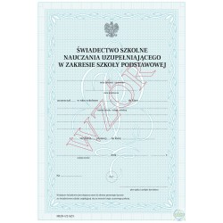 Świadectwo promocyjne MEiN-I/2-SZ/1