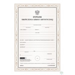 Dyplom ukończenia szkoły artystycznej - ART/30
