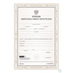 Dyplom ukończenia szkoły artystycznej - ART/30/w
