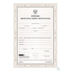 Dyplom ukończenia szkoły artystycznej - ART/31/w