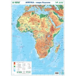 Mapa dwustronna Afryka polityczno-fizyczna