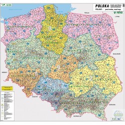 Mapa Polska kody pocztowe 1:500 tyś.