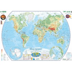 Mapa Świata fizyczna 1:28 mln
