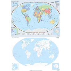 Mapa polityczna świata (stan na 2018) - mapa ścienna