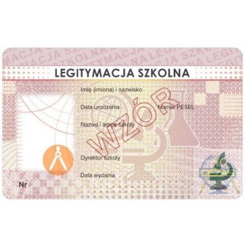 E-LEGITYMACJA SZKOLNA MEiN-I/1 PCV - dla uczniów szkół dla dzieci i młodzieży oraz uczniów szkół polskich